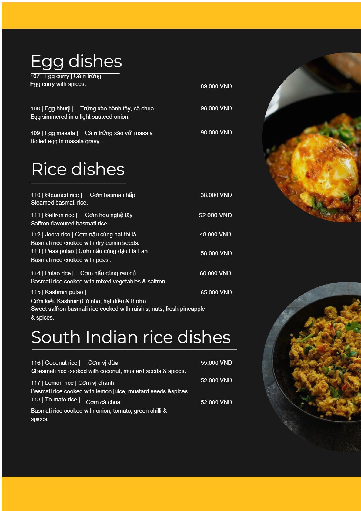 Menu Page 19