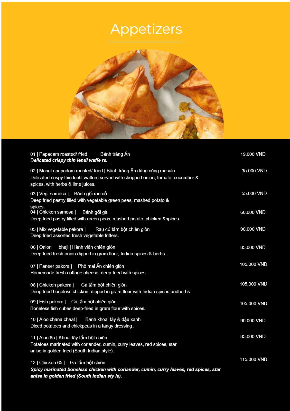 Menu Page 9